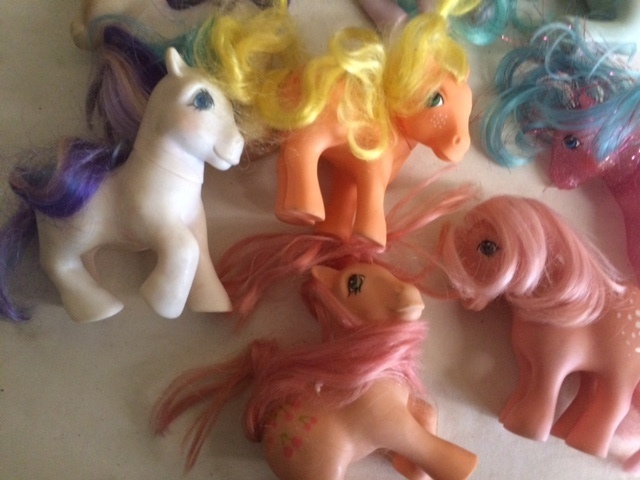 1980s HASBRO My Little Ponys  Lot of 9 Ponies and 1 Bushwoolie