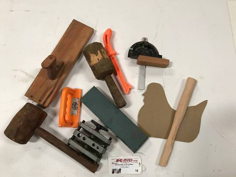 Carving hammers, push blocks and dowel jig