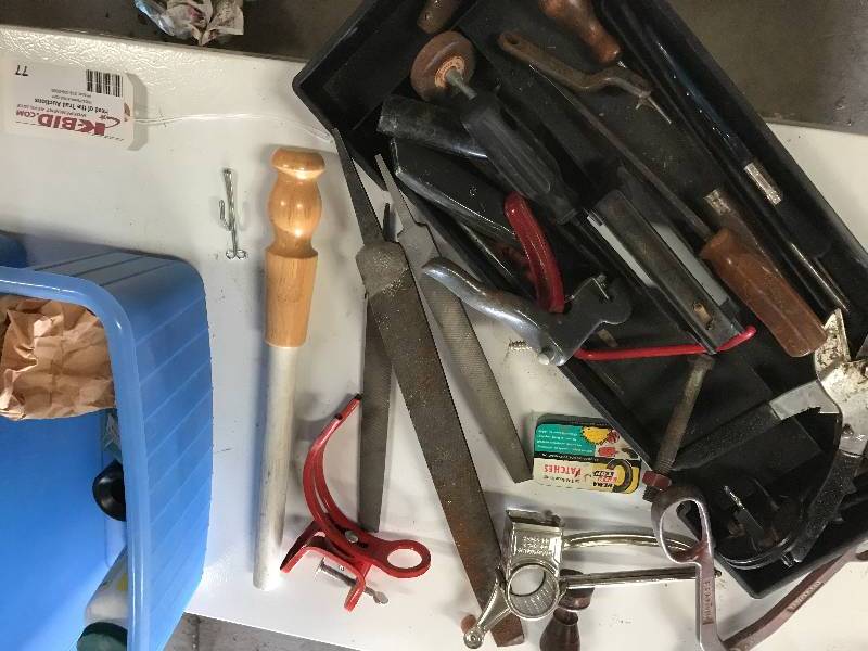 Files, snips, screwdrivers even a cheese grater