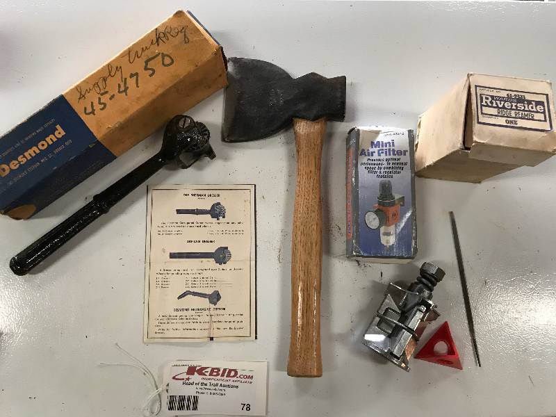 Desmond Tin  Dresser, Ridge Reamer and hatchet.