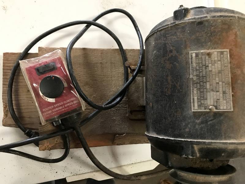 Motor and rjheostat switch