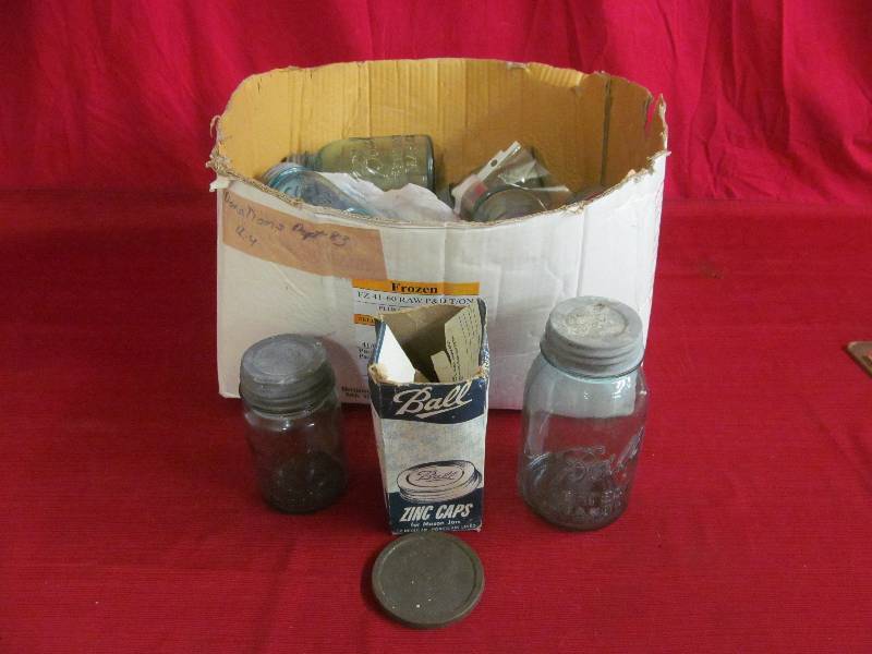 lot 31 image: vintage Mason Jars