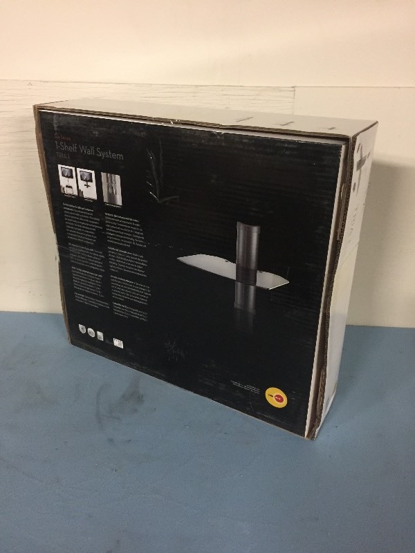 lot 15 image: New in Box Tria Series Low-Profile 1-Shelf AudioVideo Wall System