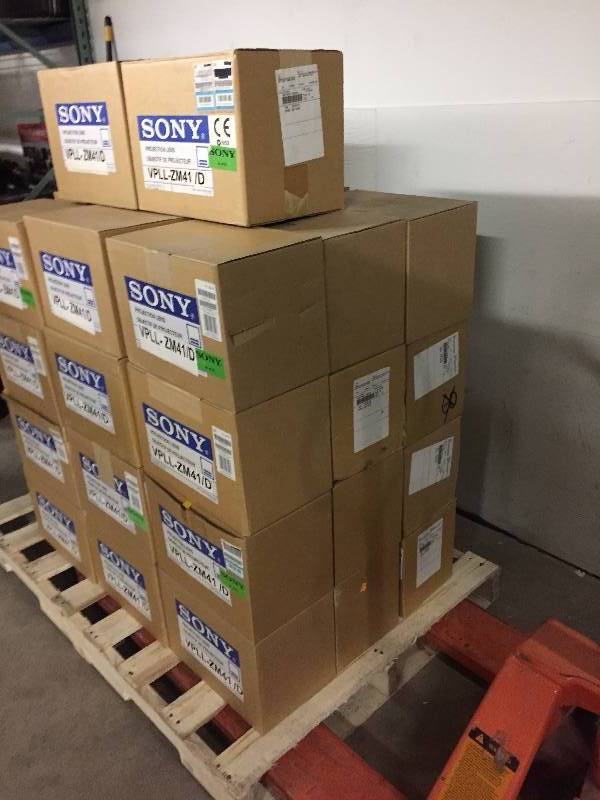lot 43 image: HUGE LOT of New & Refurbished Sony Multimedia Projector ZoomFocus Projector Lenses (38 Lenses)