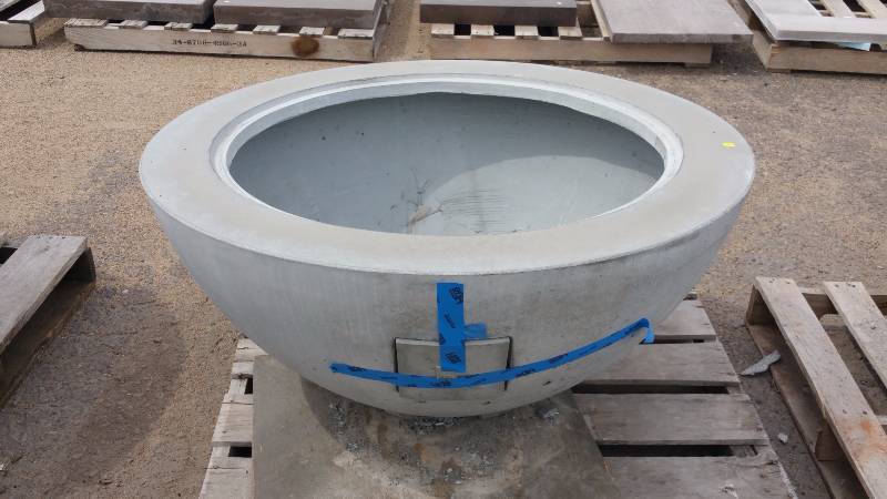 Large Concrete Planter  Wood-Burning Fire Pit  Accent Pot