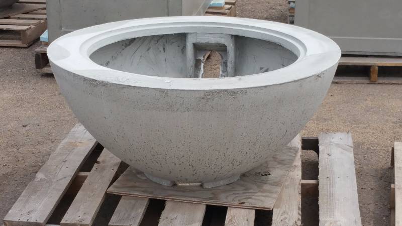 Large Concrete Planter  Wood-Burning Fire Pit  Accent Pot