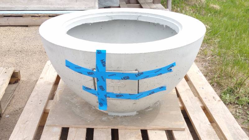 Medium Concrete Planter  Accent Pot