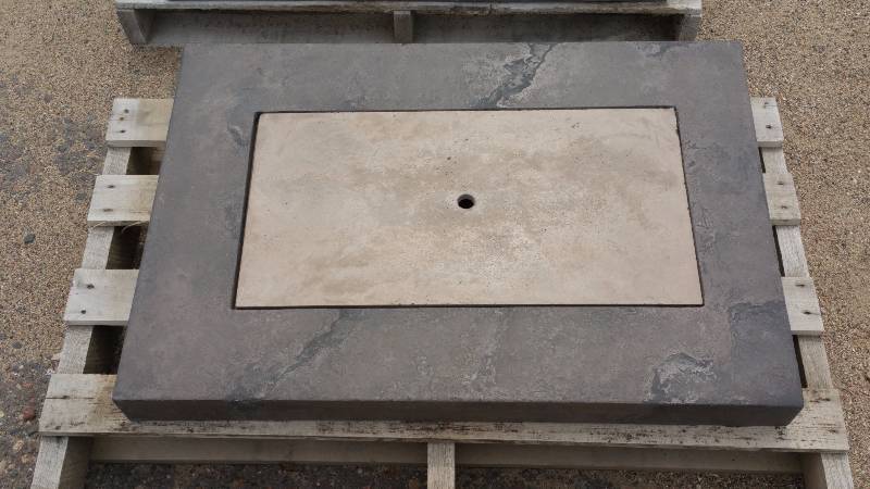 Concrete Table Top w Removable Insert