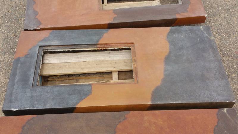Deep, Rich-toned Marble-Like Concrete Table Top