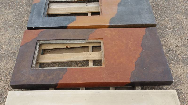 Deep, Rich-toned Marble-Like Concrete Table Top