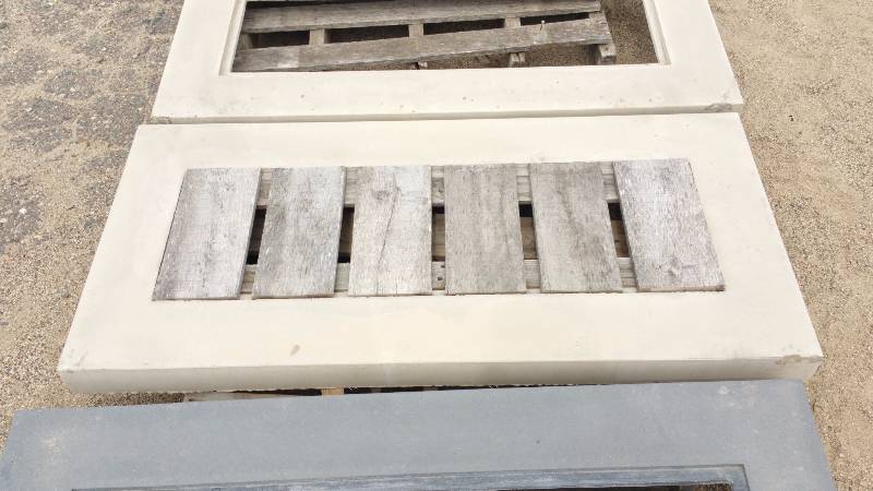 Rectangular Light Gray Concrete Table