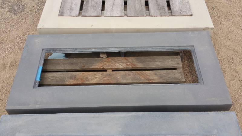 Rectangular Gray Concrete Table