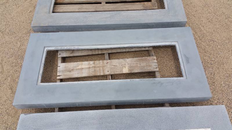 Rectangular Gray Concrete Table