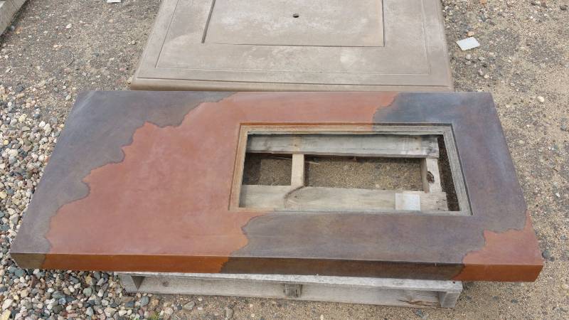 Deep, Rich-toned Marble-Like Concrete Table Top
