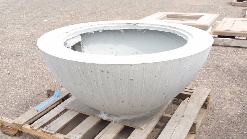Large Concrete Planter  Wood-Burning Fire Pit  Accent Pot