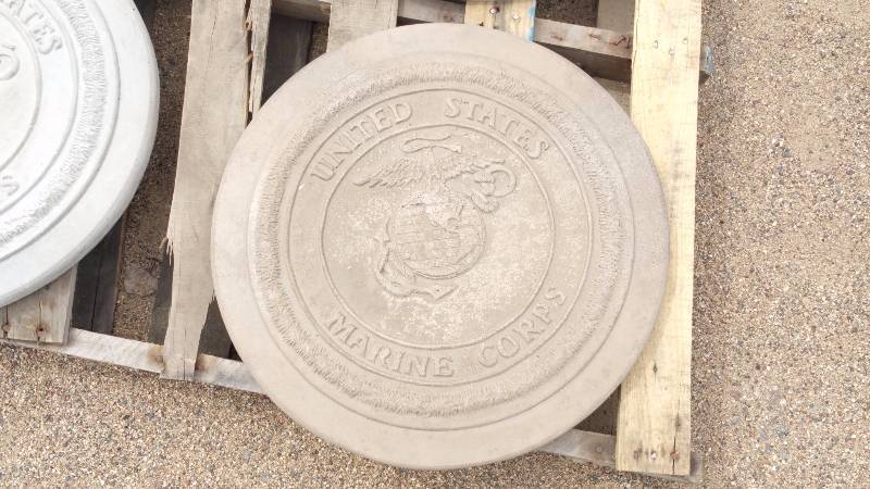 United State Marine Corps Concrete Paver  Yard Art  Wall Hanging