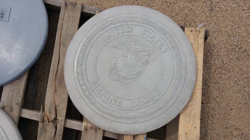 United State Marine Corps Concrete Paver  Yard Art  Wall Hanging