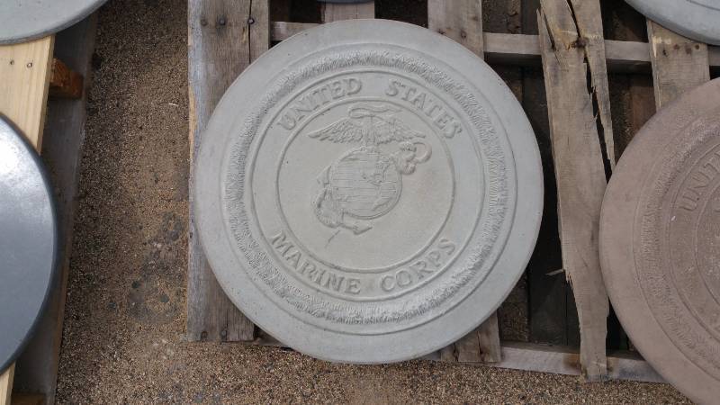 United State Marine Corps Concrete Paver  Yard Art  Wall Hanging