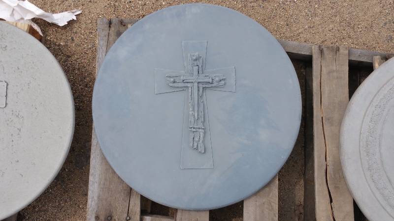 Cross & Nails Concrete Paver  Yard Art  Wall Hanging
