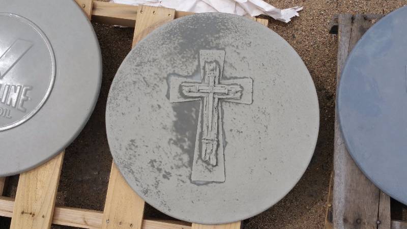 Cross & Nails Concrete Paver  Yard Art  Wall Hanging