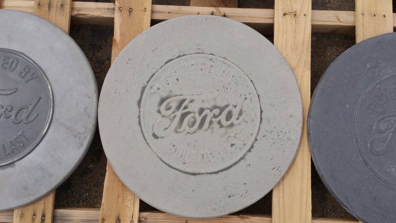 Ford Concrete Paver  Yard Art  Wall Hanging