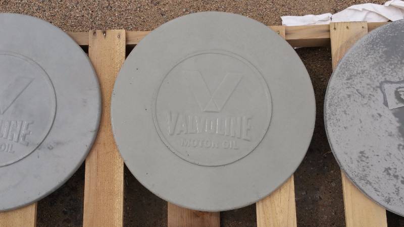Valvoline Concrete Paver  Yard Art  Wall Hanging