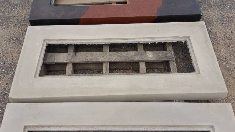 Rectangular Light Gray Concrete Table