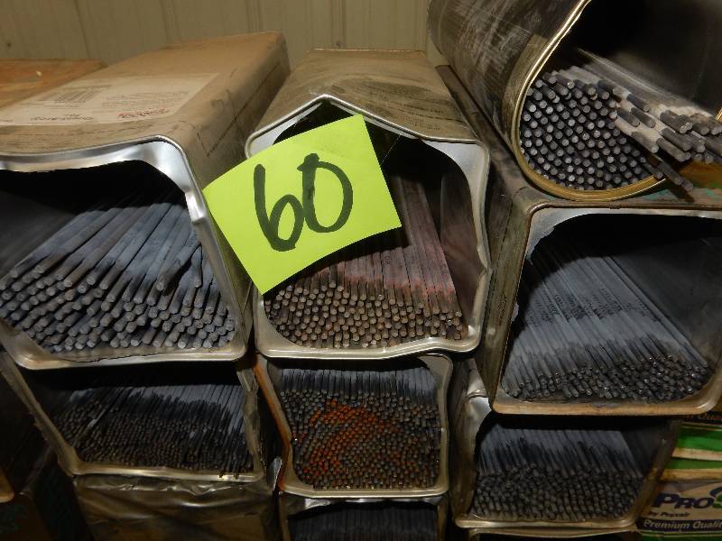 lot 60 image: 9 partial containrs of Welding Rods..Various types sizes