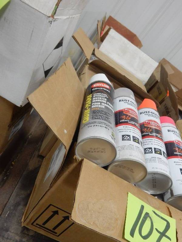 lot 107 image: 5 Cases Various Spray paints