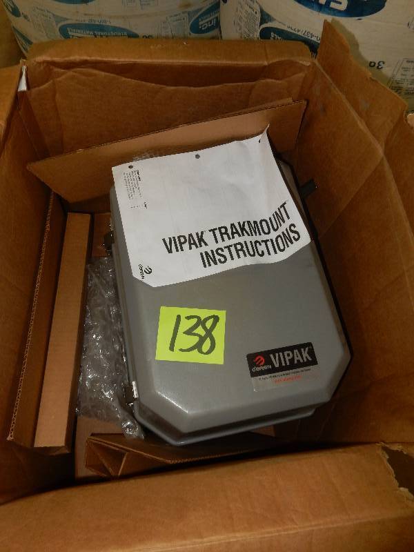 lot 138 image: VIPAK Trackmount Enclosure.. Looks like a heater, but not sure if it is complete
