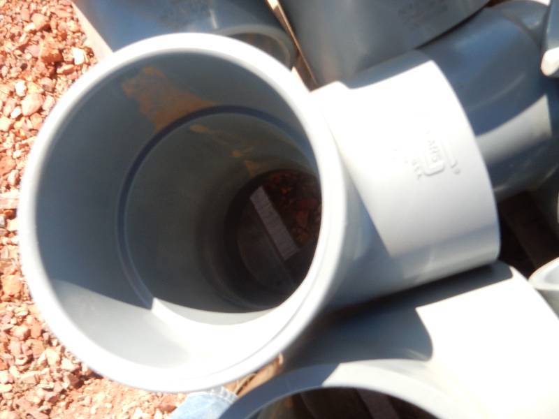 lot 156 image: 6 in PVC Elbows and Ts