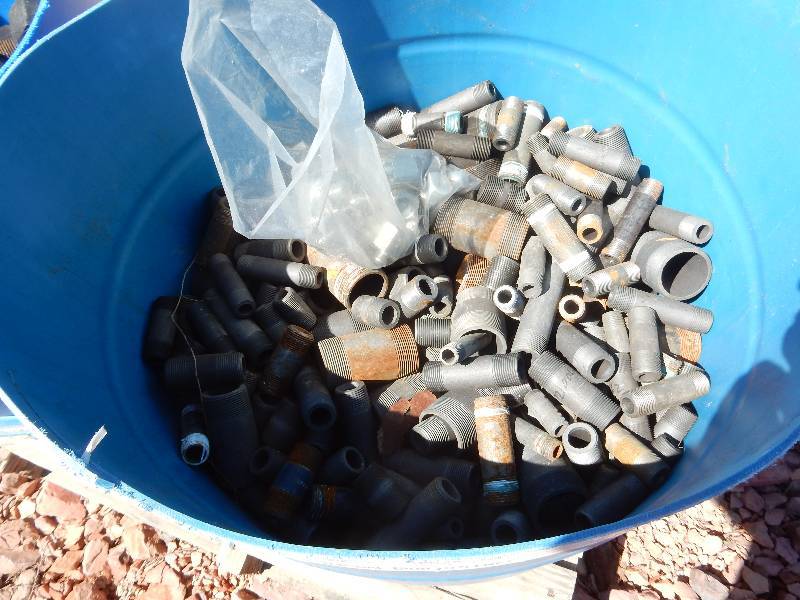 lot 178 image: Large lot of Forged Steel misc. Size Nipples Lot of Various size of Double end threaded bolts