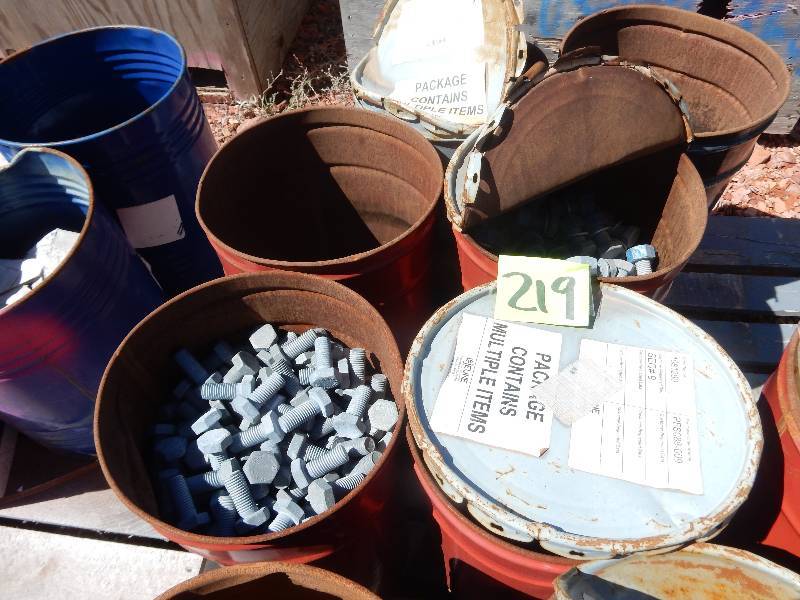 lot 219 image: Pallet of nuts and bolts and misc. as shown