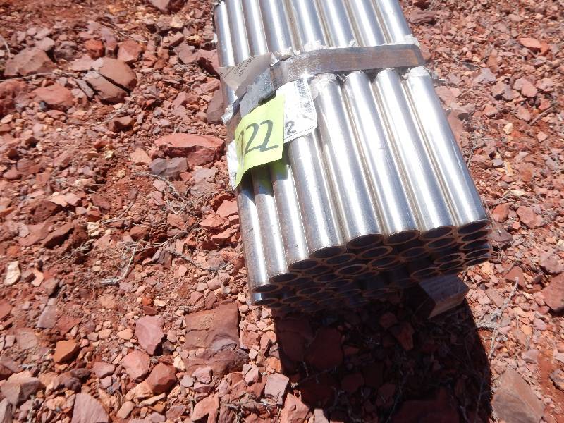 lot 222 image: 55, 1in Stainless Steel pipe.. 20 ft long