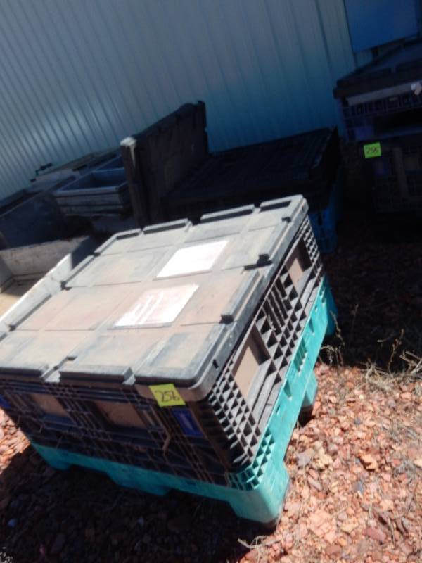lot 255 image: 2, 48in x 45 in folding side storage bins