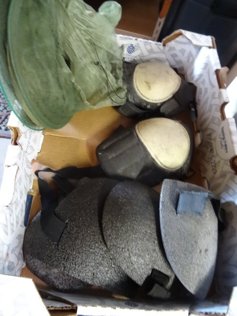 lot 32 image: 3 sets of knee pads. 2 over the hea...