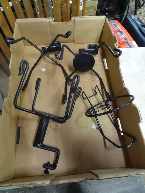 lot 58 image: Metal deck plant pot holders. Qty 4...