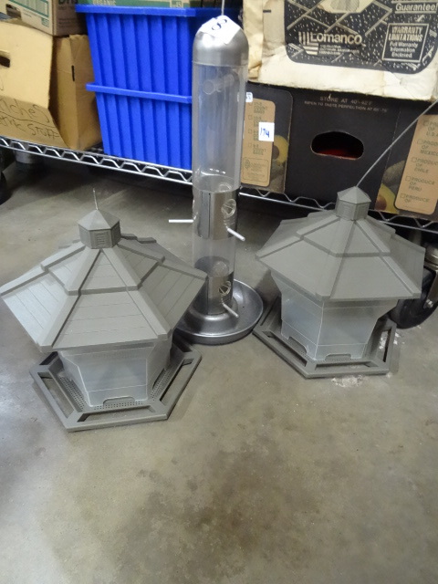 lot 78 image: 3 hanging bird feeders....