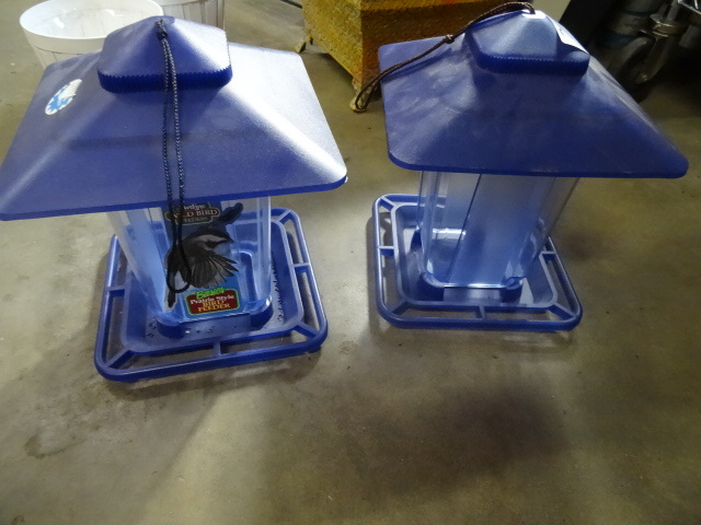 lot 79 image: 2 hanging bird feeders...