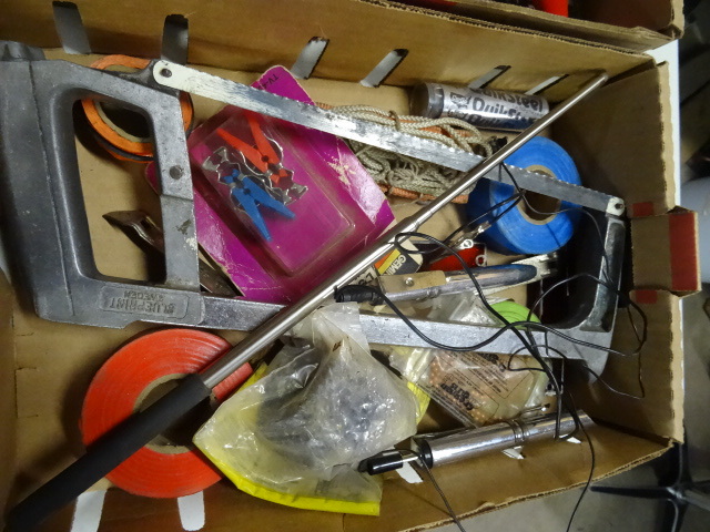 lot 93 image: Hacksaw. BBs. Lots more...