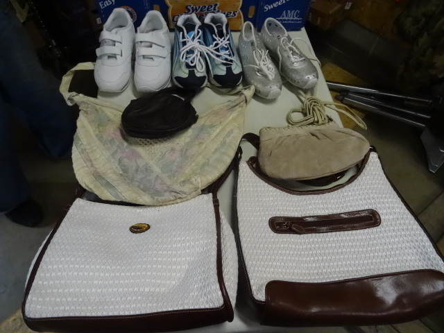 lot 114 image: 4 purses and 3 pairs of shoes...