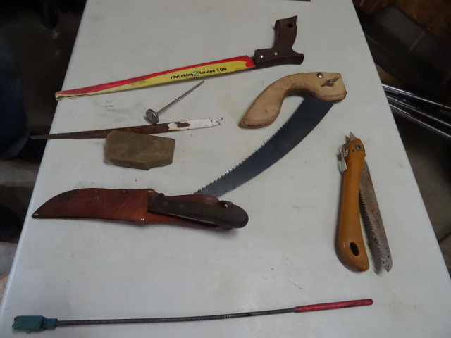 lot 121 image: Misc hand saws...