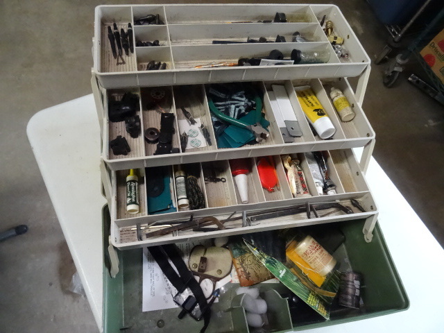 lot 165 image: Archery repair box with misc access...