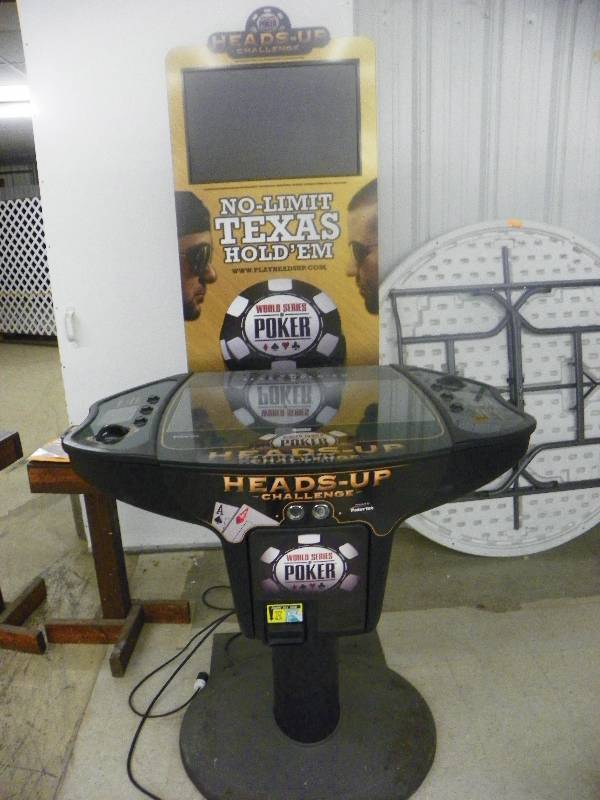 lot 63 image: Texas Hold Em Video Game, was working when put into storage, when plugged in to test it lit up and then powered down. Might require reboot of CPU