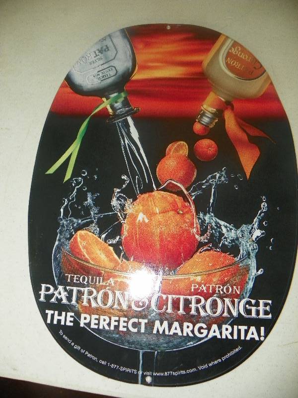 lot 107 image: Tequila Patron metal sign
