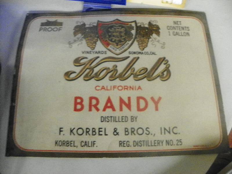 lot 109 image: Korbels Brandy metal sign