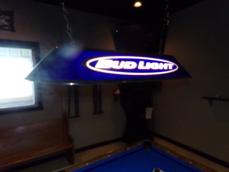 Bud Light Pool Table light fixture 
