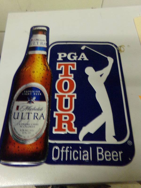 lot 199 image: Micholob Ultra PGA Tour Bar sign