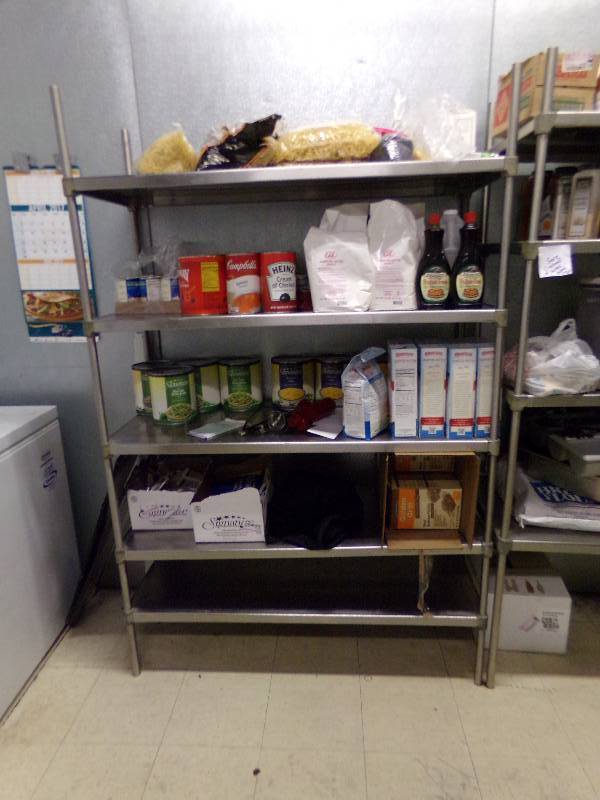 lot 225 image: Shelving unit, 48 wide x 6 tall x 20 deep. CONTENTS NOT INCLUDED