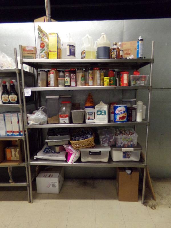lot 226 image: Shelving unit, 48 wide x 6 tall x 20 deep. CONTENTS NOT INCLUDED